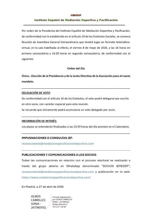 Convocatoria AGE Elecciones
