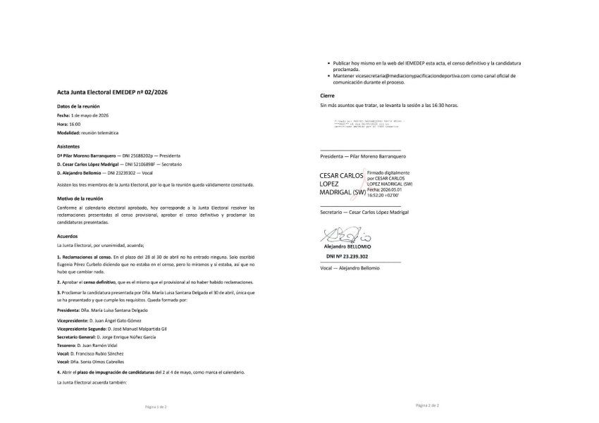 ACTA 2 2026 JUNTA ELECTORAL IEMEDEP 1