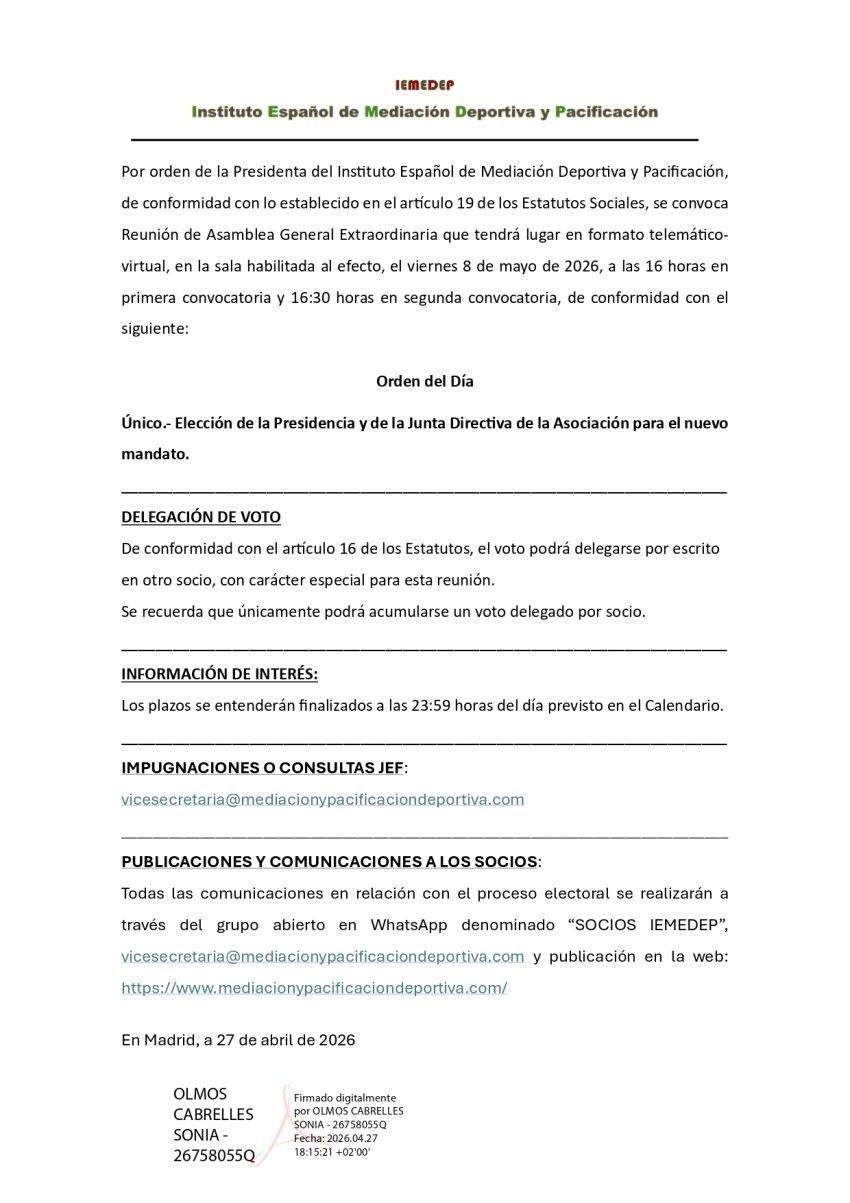 Convocatoria AGE Elecciones