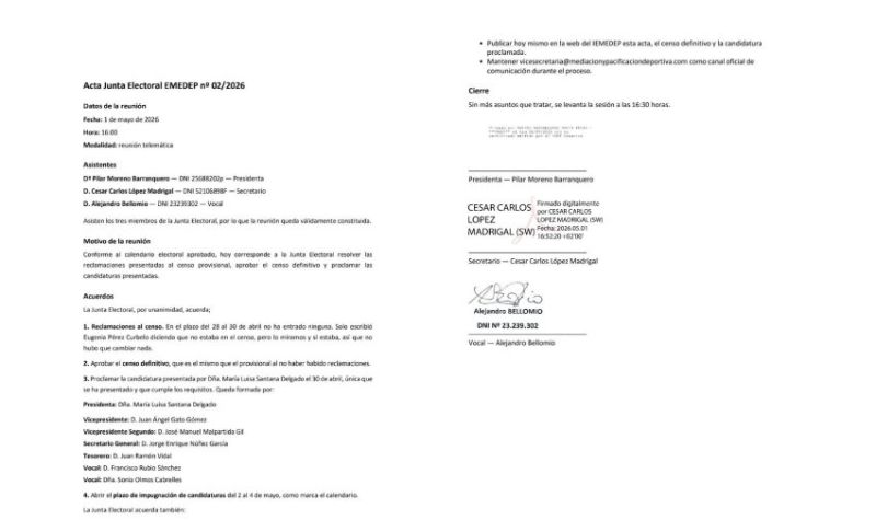 ACTA 2 2026 JUNTA ELECTORAL IEMEDEP 1