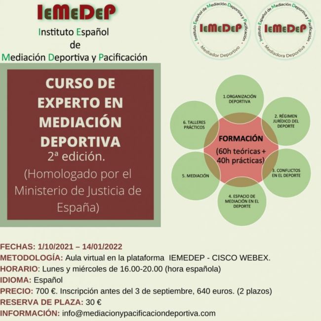 II EDICIÓN CURSO DE MEDIACIÓN DEPORTIVA